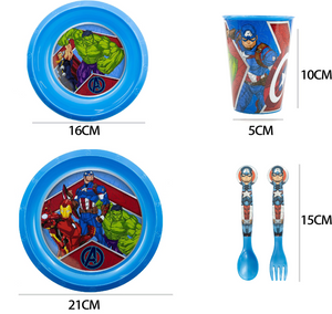 Set Pappa 5 Pezzi Avengers MARVEL Piatti Bicchiere Posate Confezione Regalo - St74115