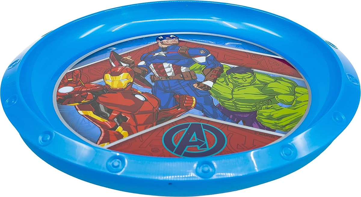 Set Pappa 5 Pezzi Avengers MARVEL Piatti Bicchiere Posate Confezione Regalo - St74115