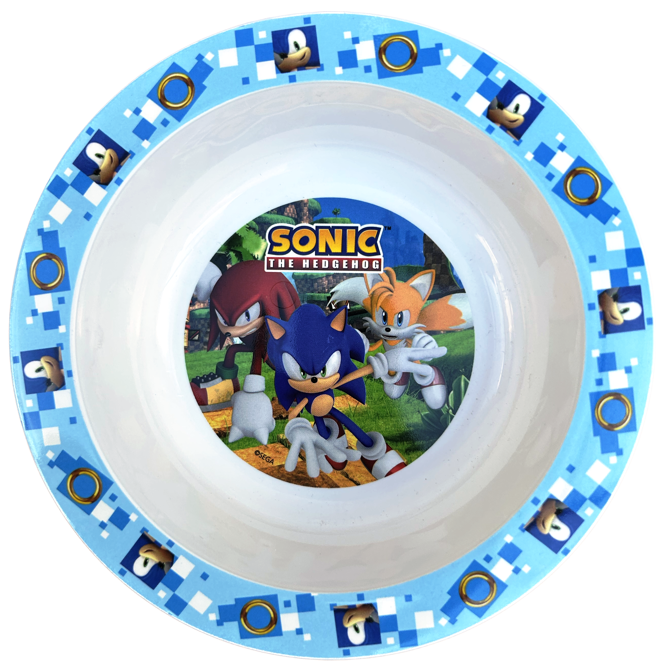 Set Pappa 5 Pezzi Sonic Piatti Bicchiere Posate Confezione Regalo - St40550