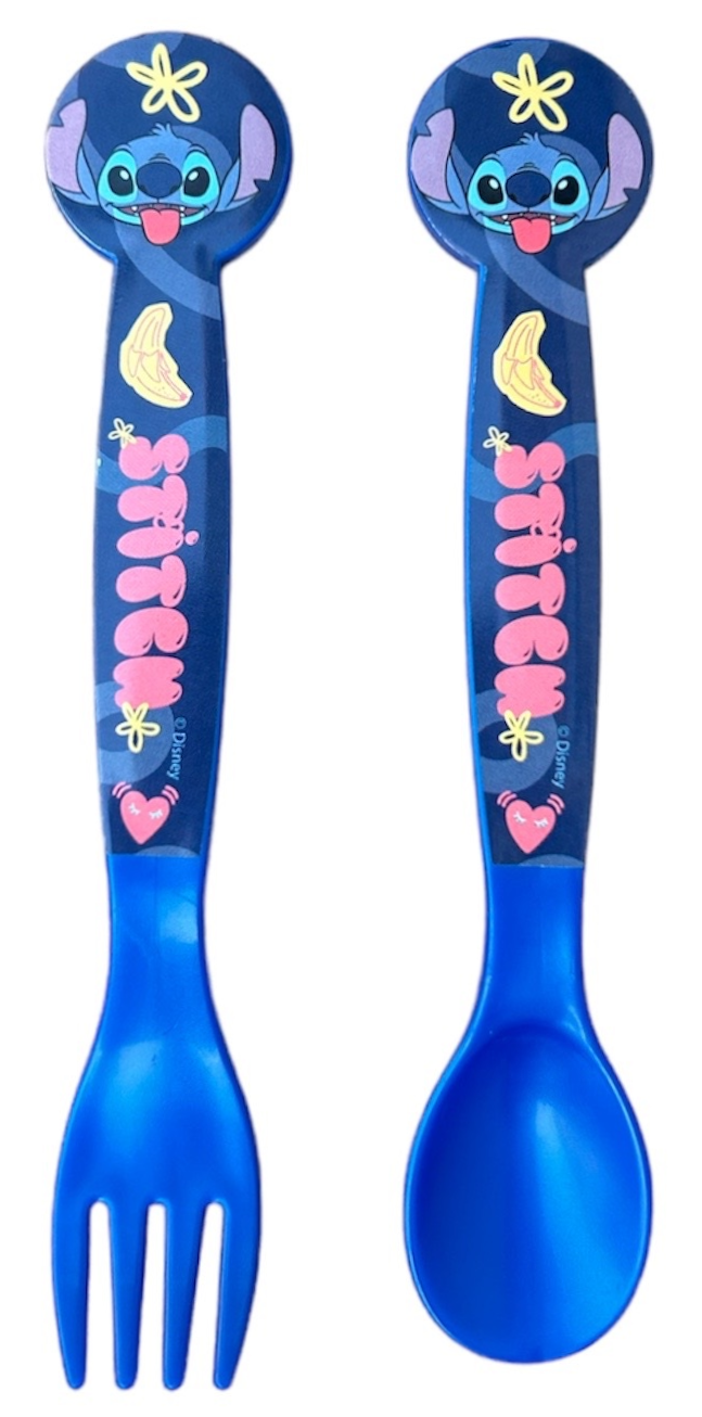 Set Pappa 5 Pezzi Stitch DISNEY Piatti Bicchiere Posate Confezione Regalo - St75050