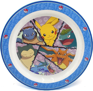 Set Pappa 5 Pezzi Pikachu Pokemom Piatti Bicchiere Posate Confezione Regalo - St08010
