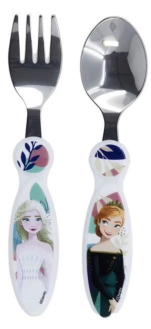 Posate Frozen Ii DISNEY Forchetta e Cucchiaio in Acciaio Inossidabile Atossico - St74218