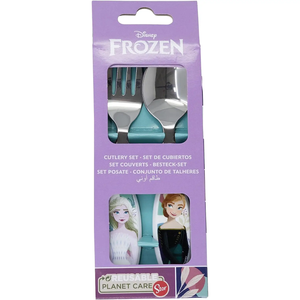 Posate Frozen Ii DISNEY Forchetta e Cucchiaio in Acciaio Inossidabile Atossico - St74218