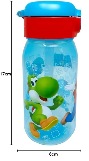 Borraccia Pop-Up Super Mario Bottiglia in Plastica Riutilizzabile 510 Ml - St75242