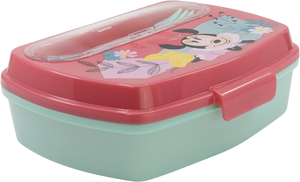 Set Borraccia in Alluminio e Portamerenda con Posate Minnie DISNEY 2 Pezzi Bpa Free