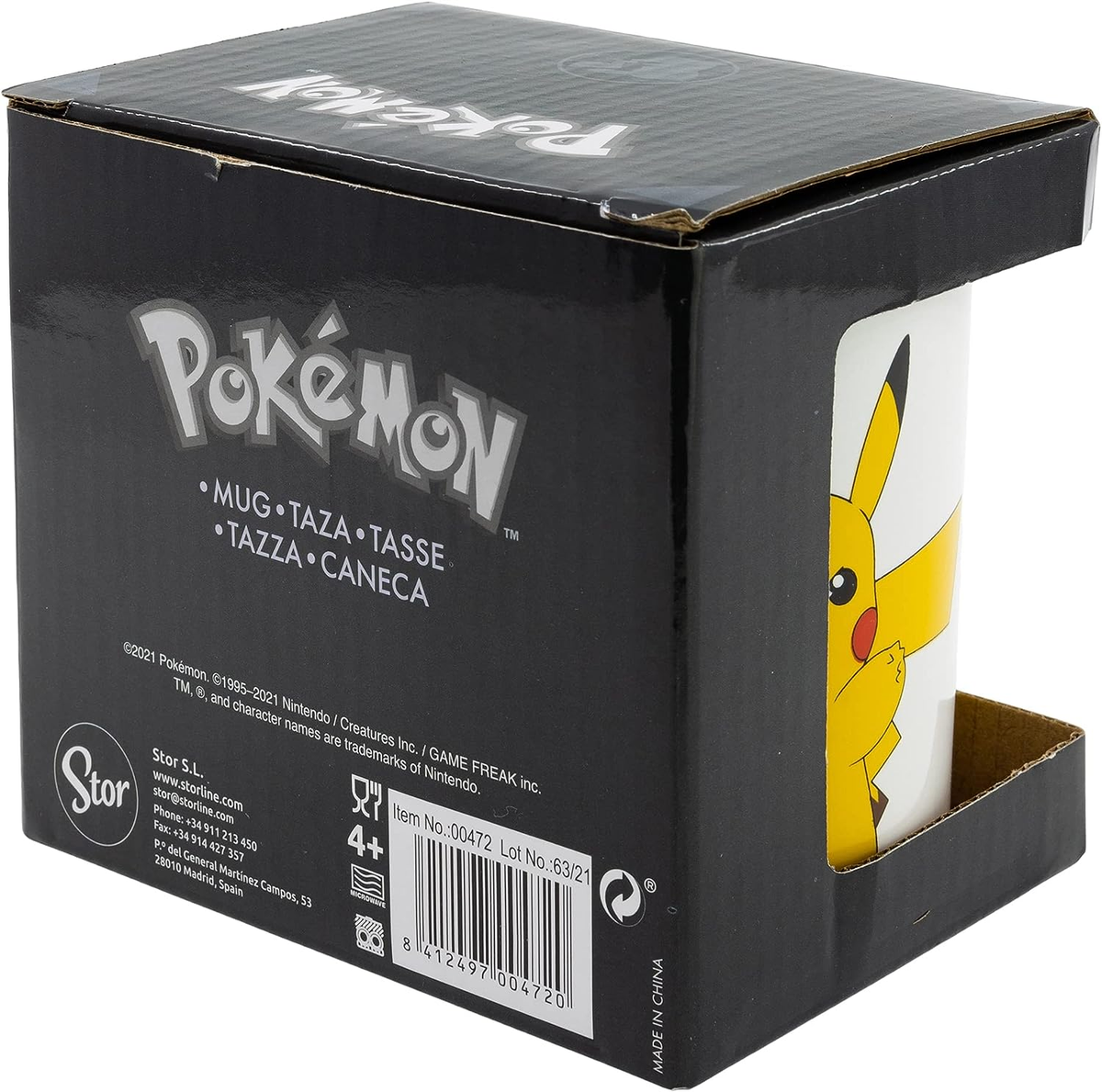 Tazza Mug Pikachu Pokémon in Ceramica 310 Ml in Confezione - Stt472