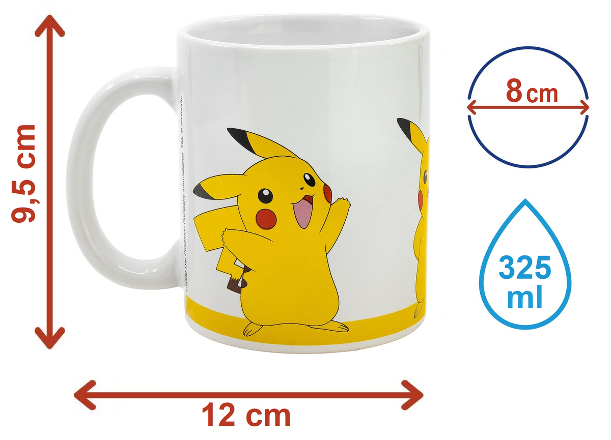Tazza Mug Pikachu Pokémon in Ceramica 310 Ml in Confezione - Stt472