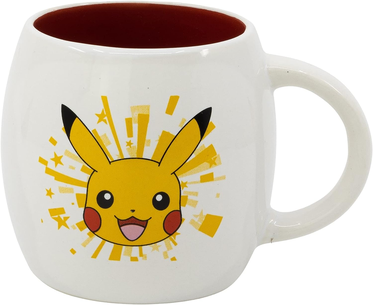 Tazza Mug Pikachu Pokeémon in Ceramica Bombata 350 Ml in Confezione - Stt478