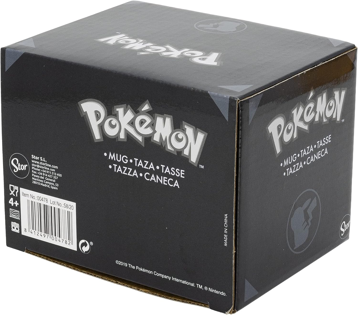 Tazza Mug Pikachu Pokeémon in Ceramica Bombata 350 Ml in Confezione - Stt478