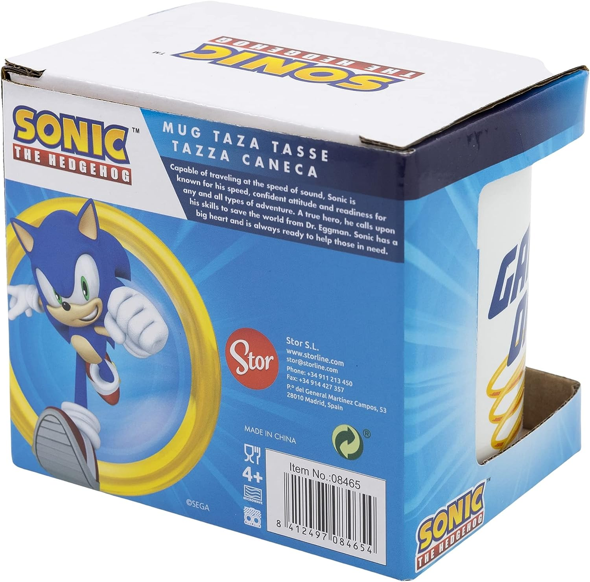 Tazza Mug Sonic in Ceramica 310 Ml in Confezione - Stt8465