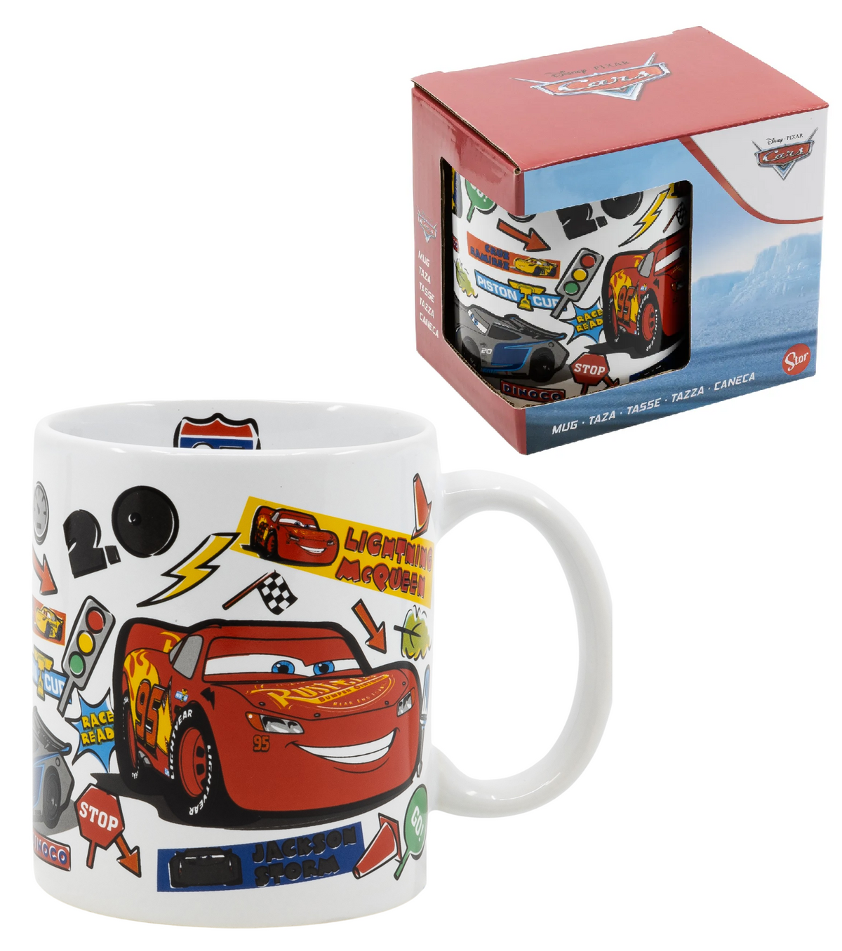 Tazza Mug Cars DISNEY Pixar in Ceramica 325 Ml in Confezione - Stt88074