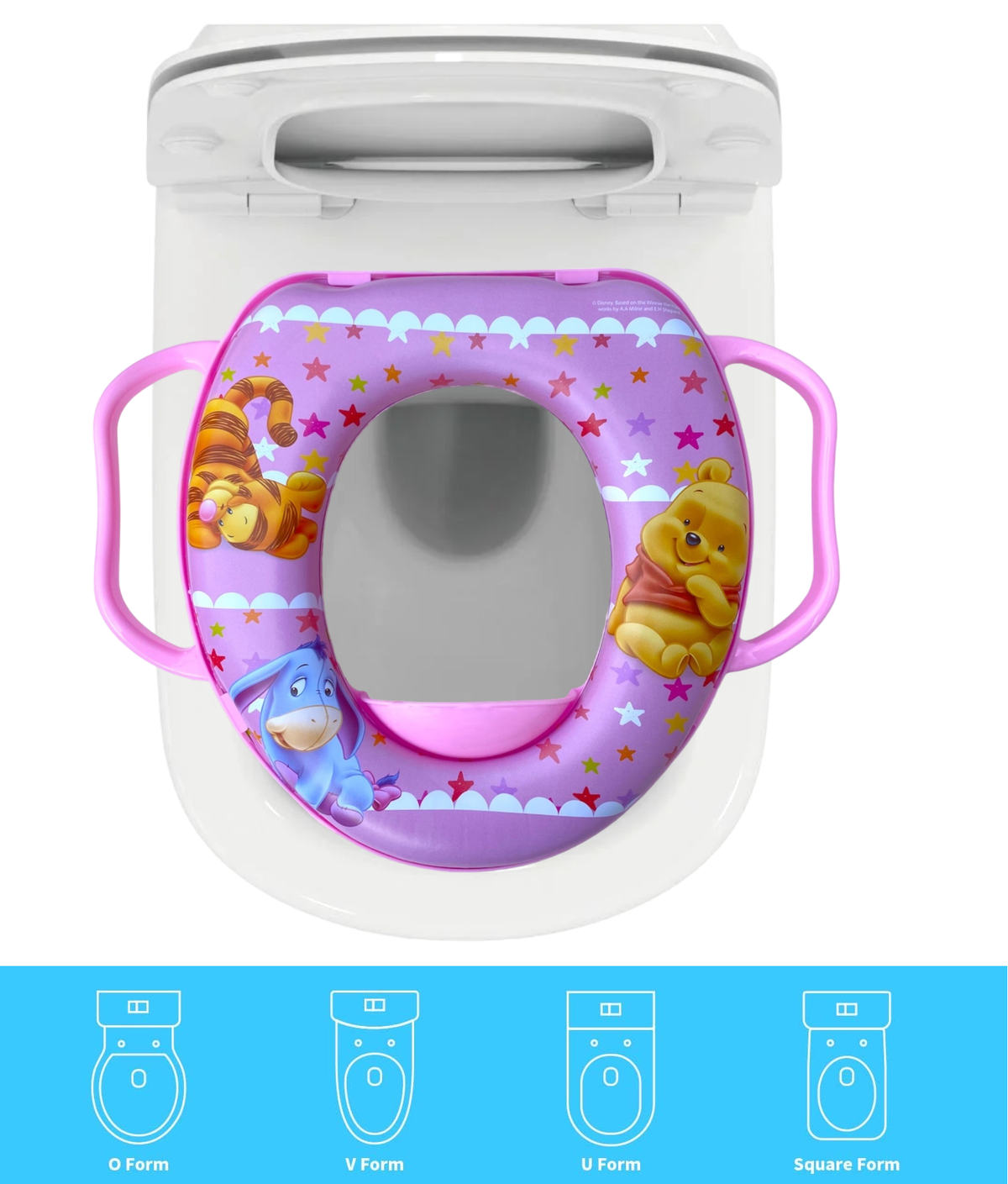 Riduttore Adattatore Wc Vasino Bagno Winnie the Pooh DISNEY Rosa - 39771