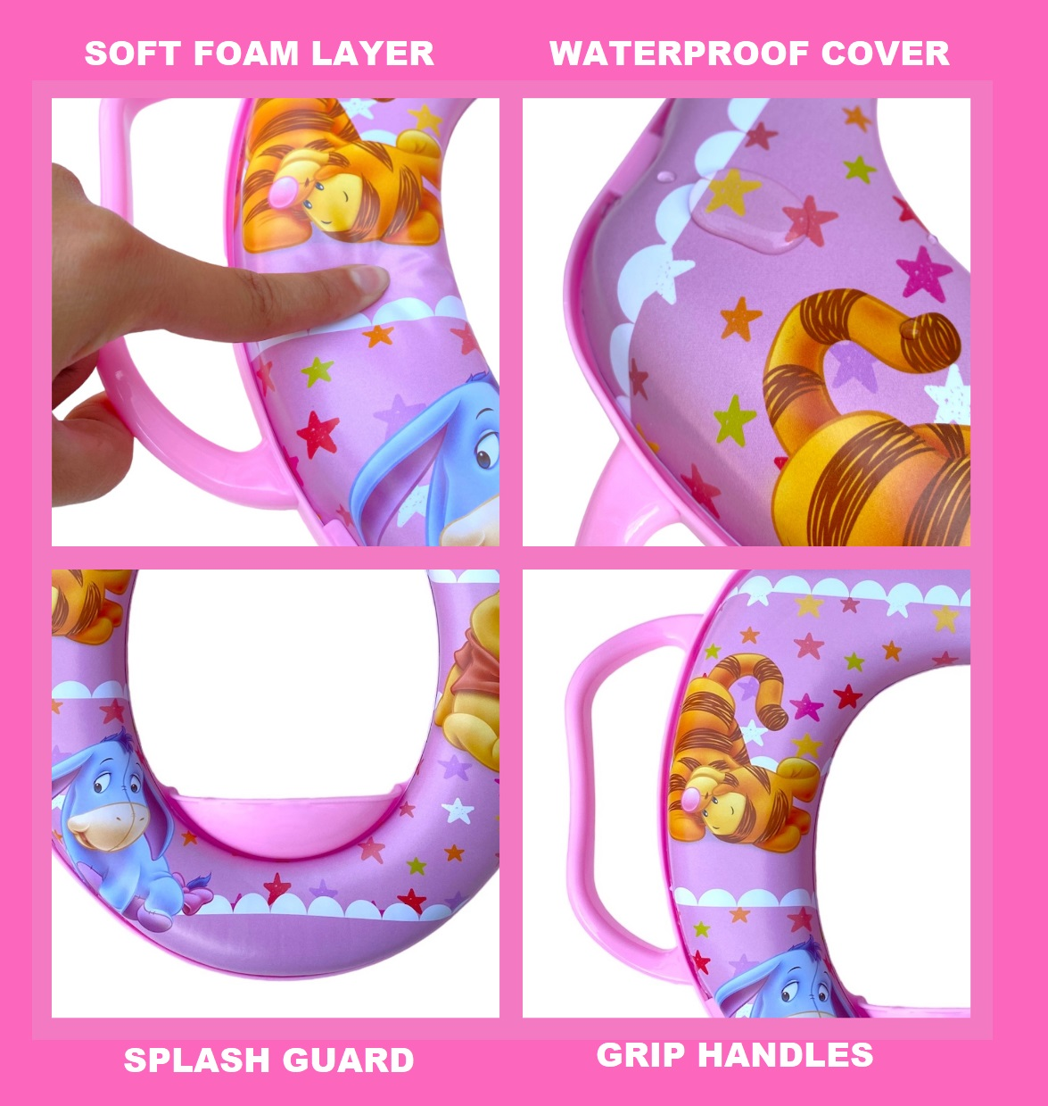 Riduttore Adattatore Wc Vasino Bagno Winnie the Pooh DISNEY Rosa - 39771