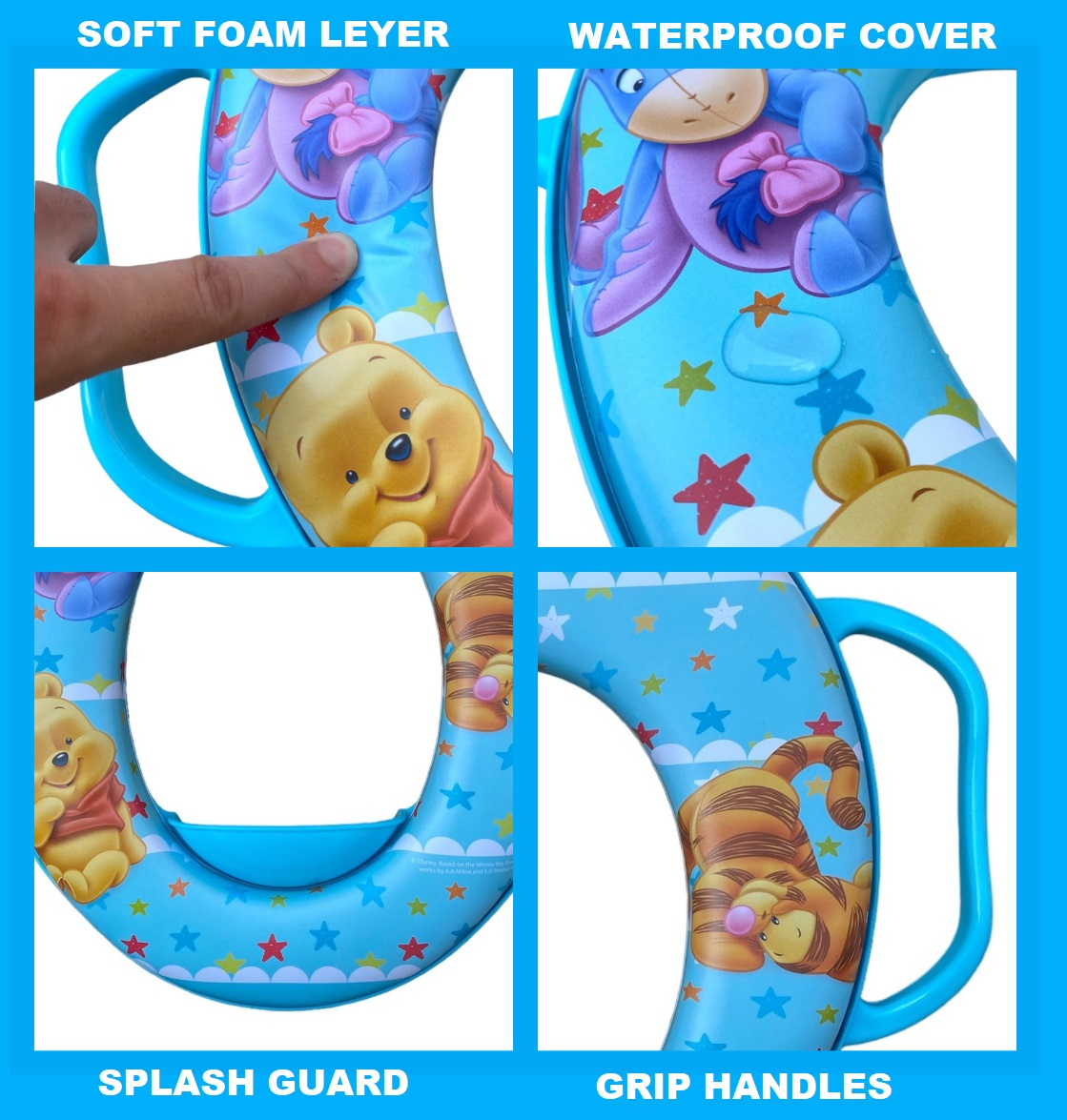 Riduttore Adattatore Wc Vasino Bagno Winnie the Pooh DISNEY Celeste - 39671