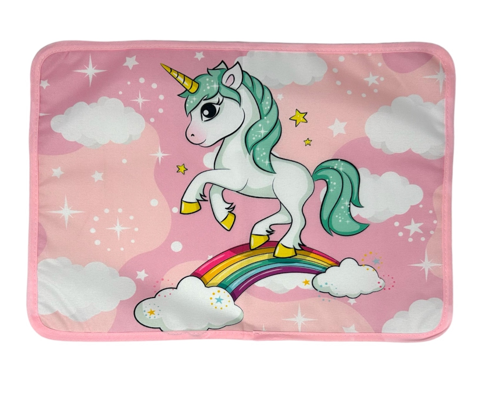 Tovaglietta Unicorno Colazione Scuola in Poliestere Impermeabile Cm. 40x30 - Tv08un
