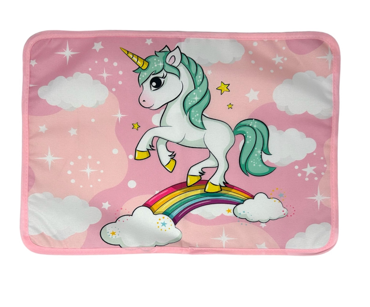 Tovaglietta Unicorno Colazione Scuola in Poliestere Impermeabile Cm. 40x30 - Tv08un