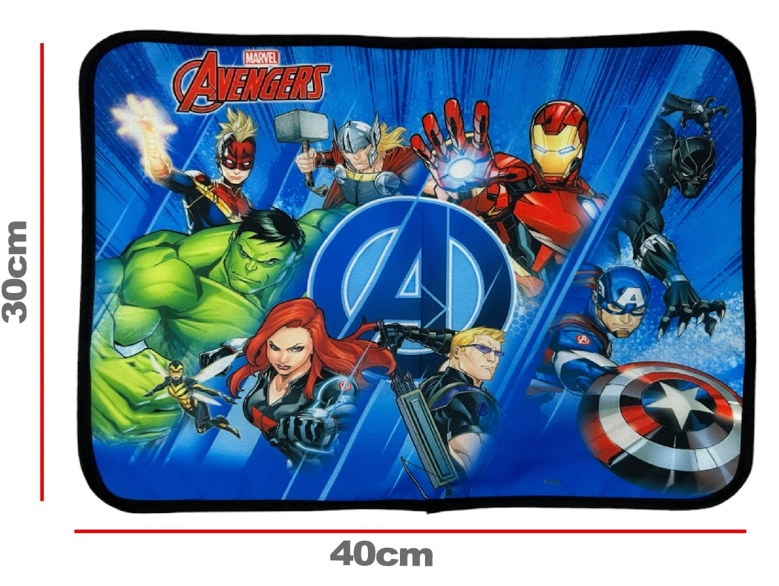 Tovaglietta Avengers MARVEL Colazione Scuola in Poliestere Impermeabile Cm. 40x30 - Tv15av