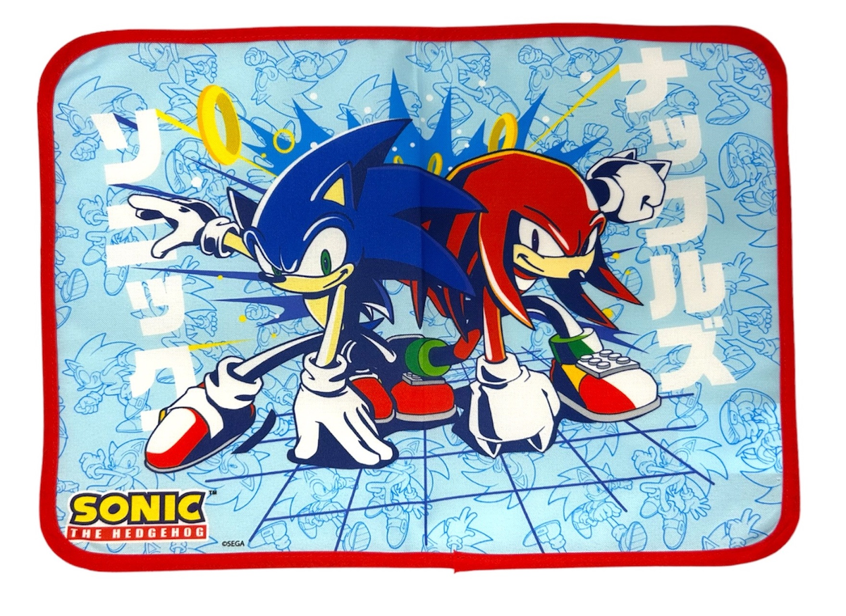 Tovaglietta Sonic e Knuckles Colazione Scuola in Poliestere Impermeabile Cm. 40x30 - Tv17sn