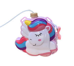 Pistola Sparabolle di Sapone Unicorno con Borsetta Gioco per Bambini - Wnt0036