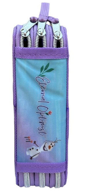 Astuccio Scuola 3d Frozen DISNEY Multiscomparto 3 Zip Portacolori Pennarelli Giotto - Fr0832