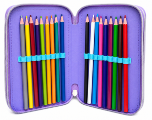 Astuccio Scuola 3d Frozen DISNEY Multiscomparto 3 Zip Portacolori Pennarelli Giotto - Fr0832