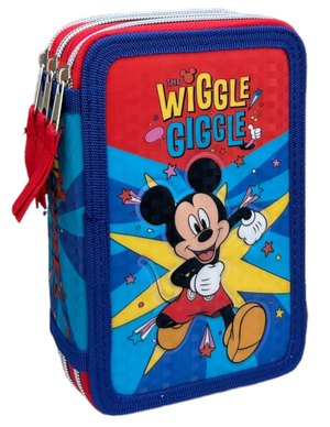 Astuccio Scuola 3d Topolino DISNEY Multiscomparto 3 Zip Portacolori Pennarelli Giotto - Mic0832