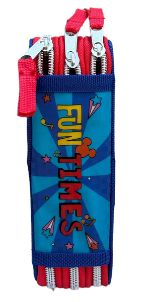 Astuccio Scuola 3d Topolino DISNEY Multiscomparto 3 Zip Portacolori Pennarelli Giotto - Mic0832