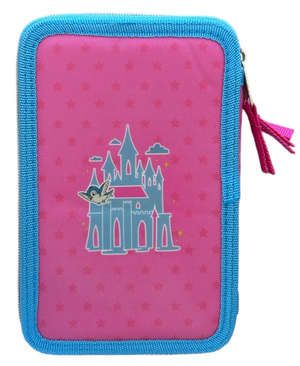 Astuccio Scuola 3d Principesse DISNEY Multiscomparto 3 Zip Portacolori Pennarelli Giotto - Pr0832