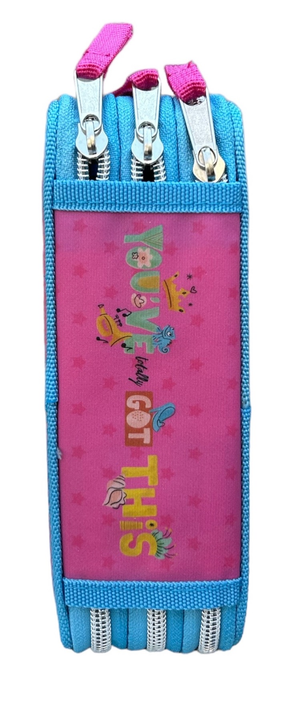 Astuccio Scuola 3d Principesse DISNEY Multiscomparto 3 Zip Portacolori Pennarelli Giotto - Pr0832
