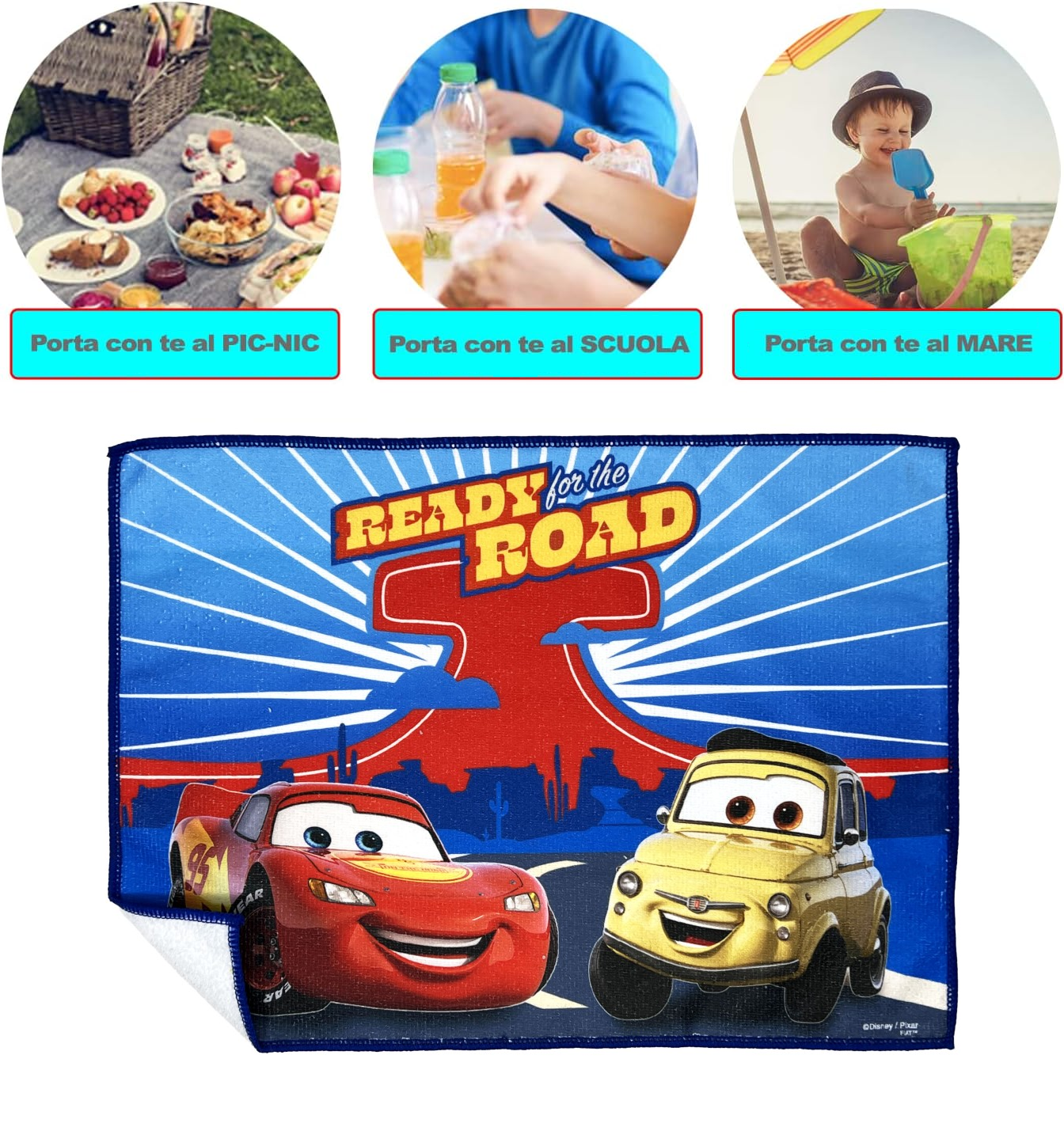 Tovaglietta Magica Cars DISNEY in Tessuto da Colazione Pranzo Cm.40x30 - Ca0864
