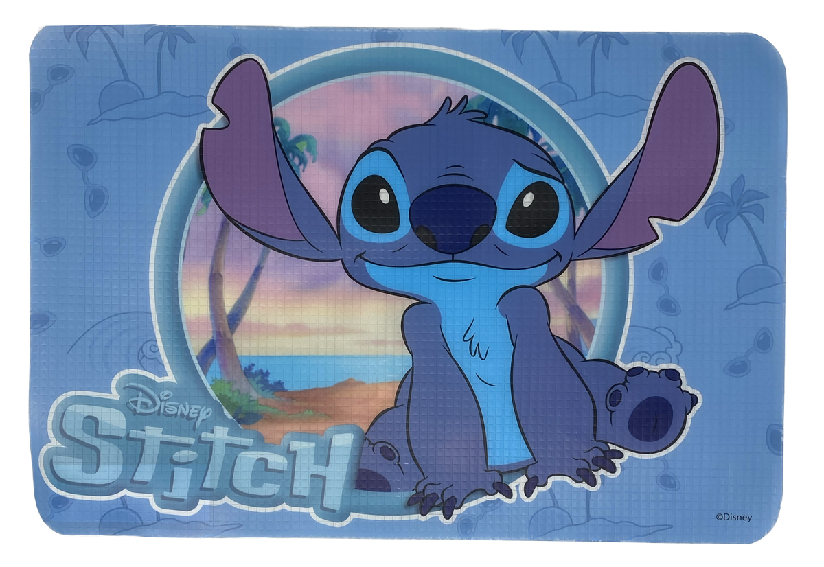 Tovaglietta Stitch DISNEY in Plastica Morbida Antiscivolo Ripiegabile Lavabile da Colazione Pranzo Cm.44x30 - Lst0843
