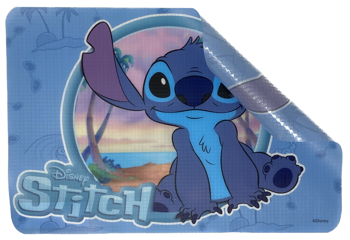 Tovaglietta Stitch DISNEY in Plastica Morbida Antiscivolo Ripiegabile Lavabile da Colazione Pranzo Cm.44x30 - Lst0843