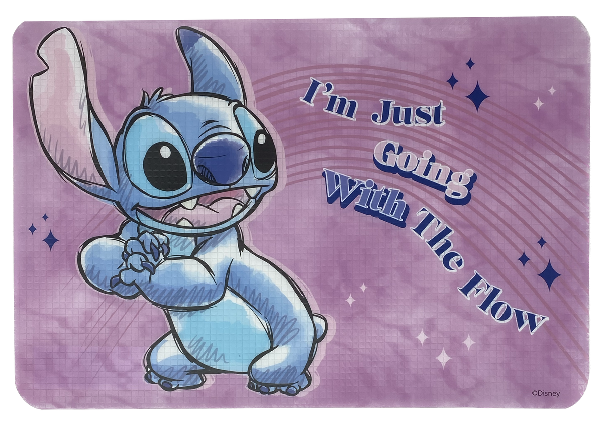 Tovaglietta Stitch DISNEY in Plastica Morbida Antiscivolo Ripiegabile Lavabile da Colazione Pranzo Cm.44x30 - Lst0843-G