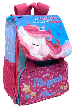 Zaino Unicorno Estensibile Scuola Elementare Cm. 40x29x27 - Uni0848-B