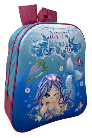 Zaino Asilo 3d Sirena Borsa Scuola Cm.32 Bambina - Sr0846