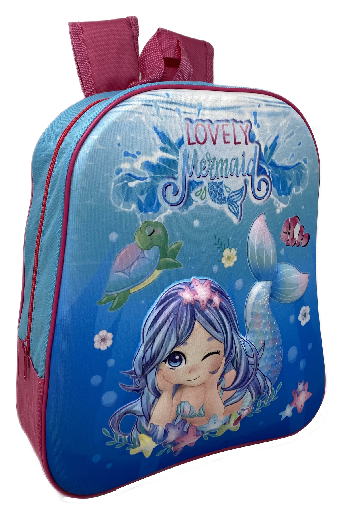 Zaino Asilo 3d Sirena Borsa Scuola Cm.32 Bambina - Sr0846