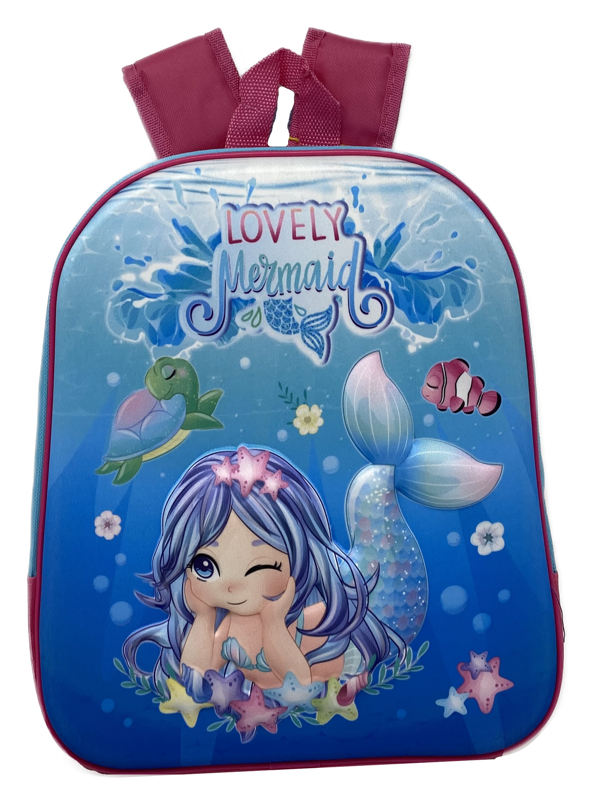 Zaino Asilo 3d Sirena Borsa Scuola Cm.32 Bambina - Sr0846
