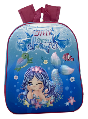Zaino Asilo 3d Sirena Borsa Scuola Cm.32 Bambina - Sr0846