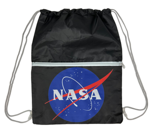Sacca Nasa con Chiusura a Coulisse Tasca Frontale Borsa Tempo Libero Palestra Cm. 44x34 - Na0852nero