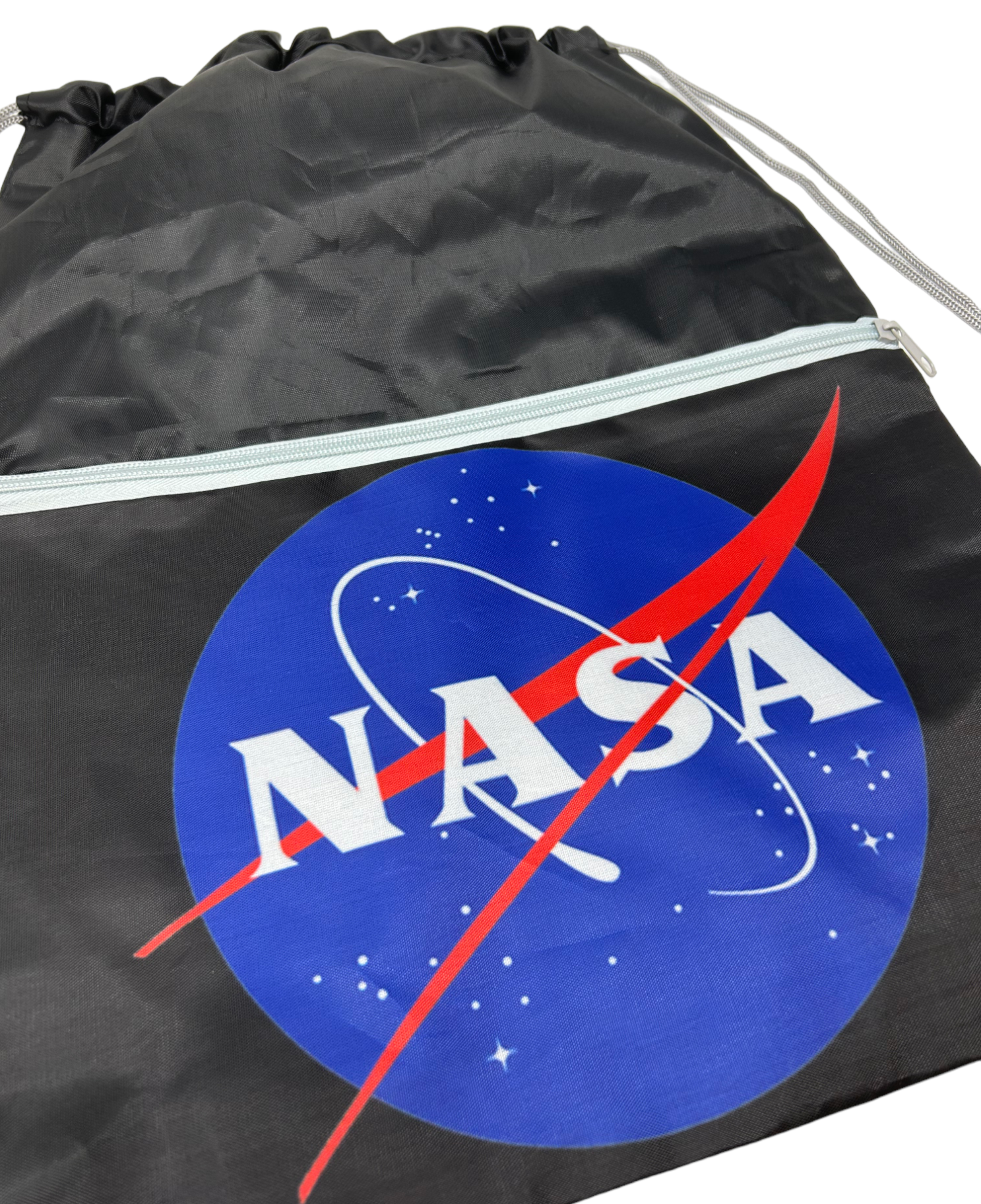 Sacca Nasa con Chiusura a Coulisse Tasca Frontale Borsa Tempo Libero Palestra Cm. 44x34 - Na0852nero