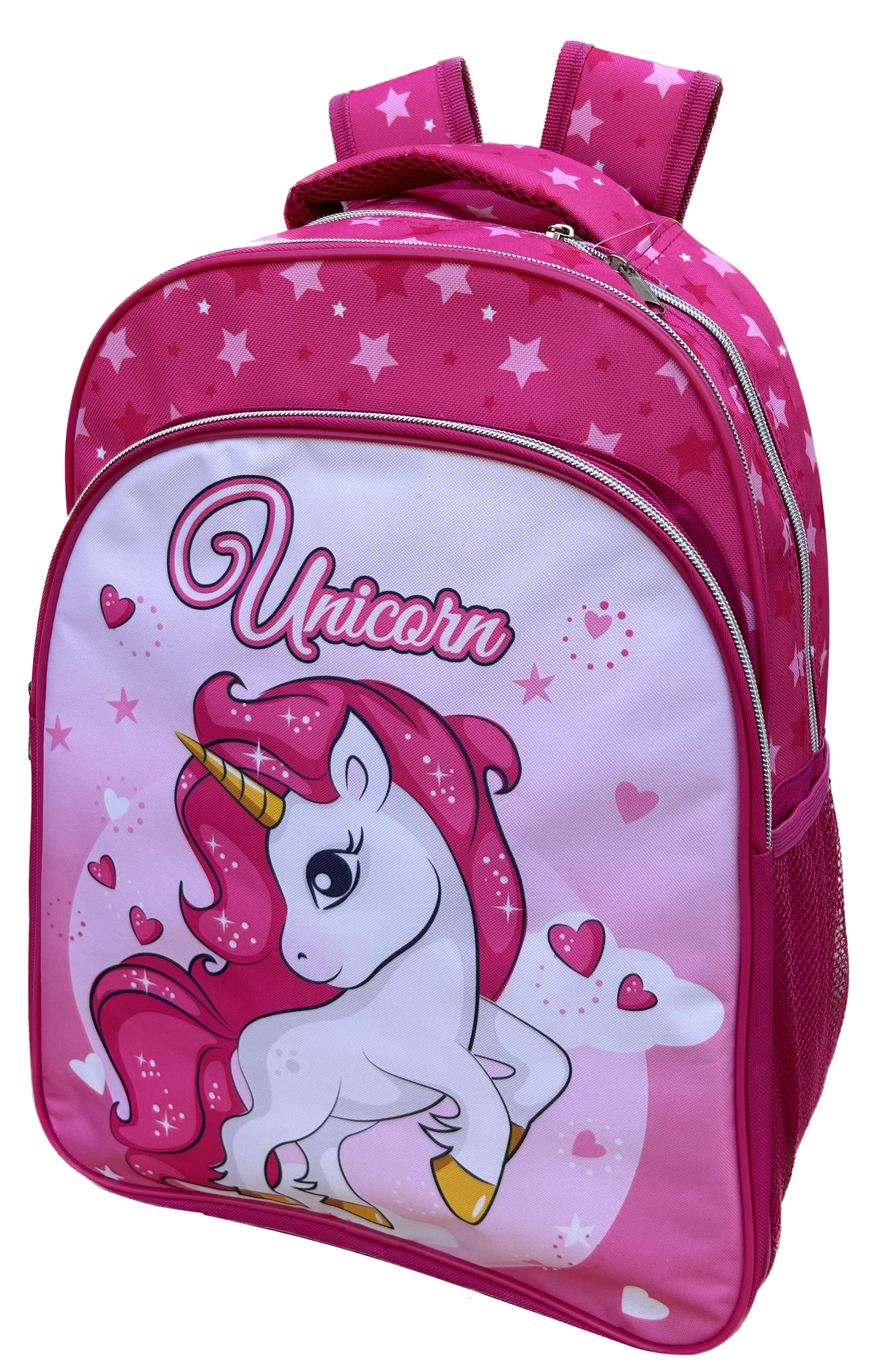 Zaino Scuola Unicorno Borsa con 3 Tasche Scuola Tempo Libero Bambina - Uni23-1536