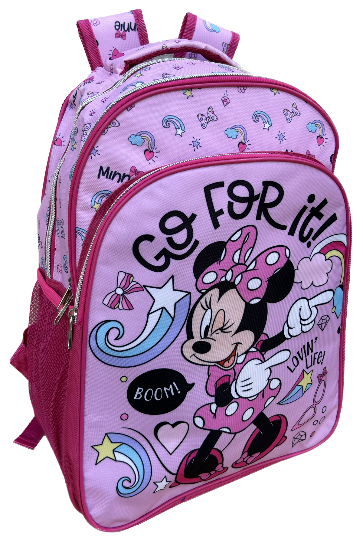 Zaino Scuola Minnie DISNEY Borsa con 3 Tasche Scuola Tempo Libero Bambina - Min23-2017