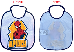 Set Asilo 3 Pezzi Spiderman MARVEL Bavetta con Elastico Tovaglietta Sacca - Spi0940