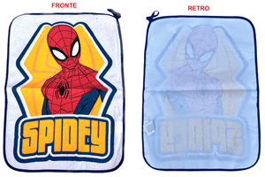 Set Asilo 3 Pezzi Spiderman MARVEL Bavetta con Elastico Tovaglietta Sacca - Spi0940