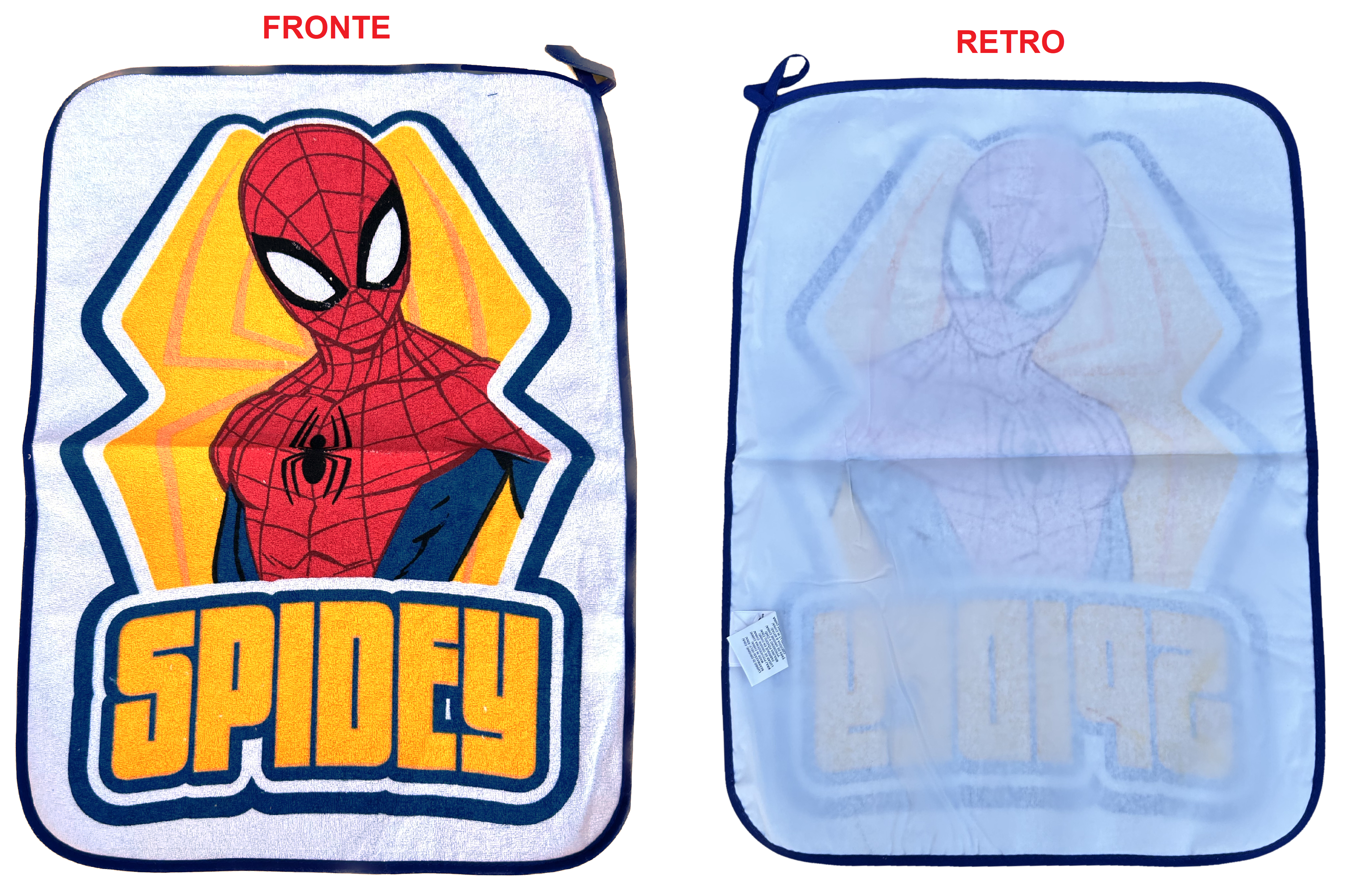 Set Asilo 3 Pezzi Spiderman MARVEL Bavetta con Elastico Tovaglietta Sacca - Spi0940