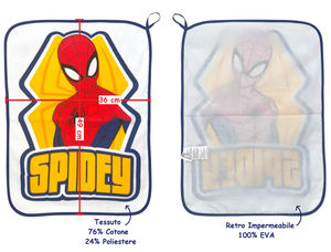 Set Asilo 3 Pezzi Spiderman MARVEL Bavetta con Elastico Tovaglietta Sacca - Spi0940