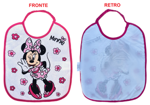 Set Asilo 3 Pezzi Minnie DISNEY Bavetta con Elastico Tovaglietta Sacca - Min0941