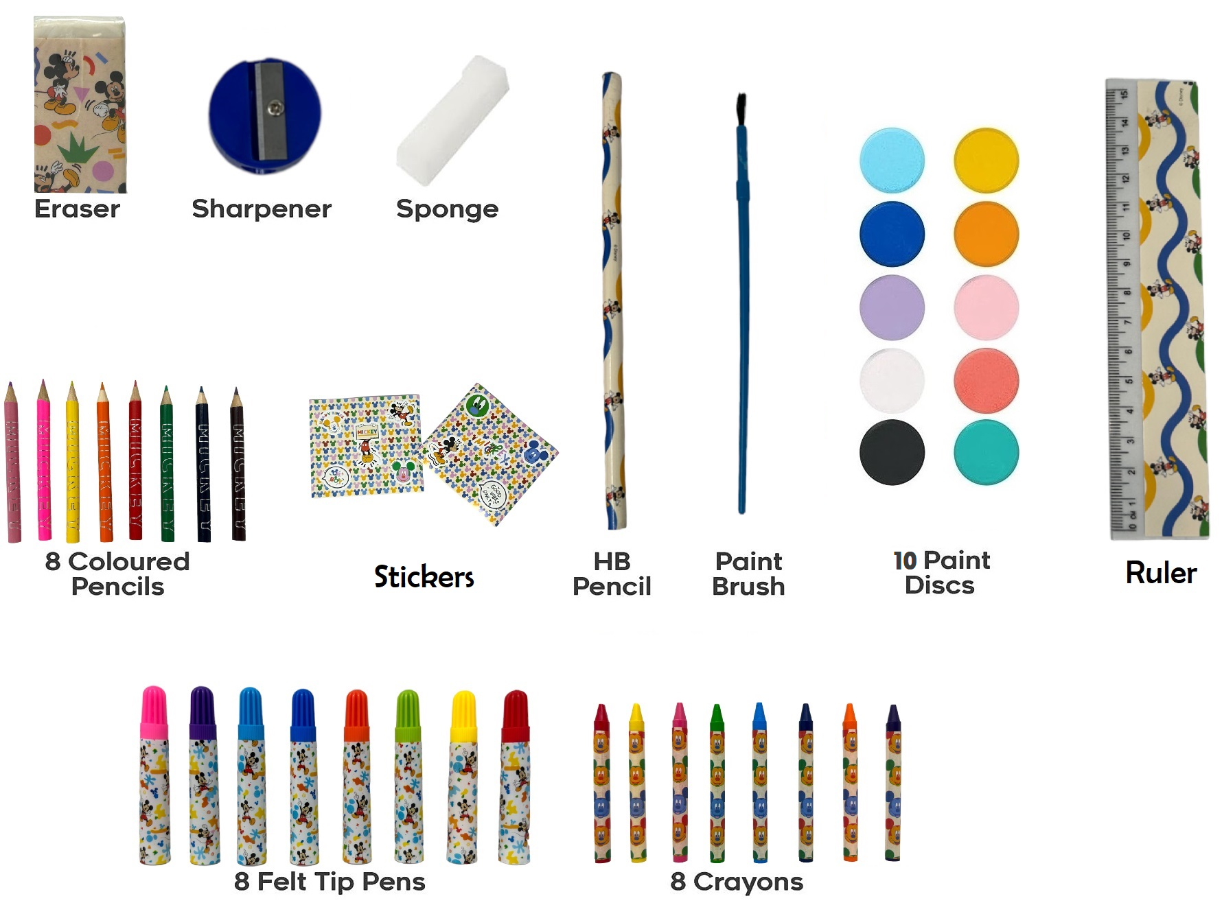 Colori Tololino Mickey Mouse DISNEY Valigetta 52 Pezzi Bambino - Mic0826