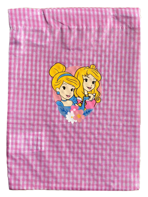 Set Asilo 3 Pezzi Principesse DISNEY Bavetta con Elastico Tovaglietta Sacca - Pri1002