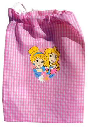 Set Asilo 3 Pezzi Principesse DISNEY Bavetta con Elastico Tovaglietta Sacca - Pri1002